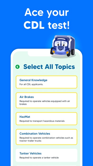 Screenshot #1 pour Test de Préparation CDL 2025