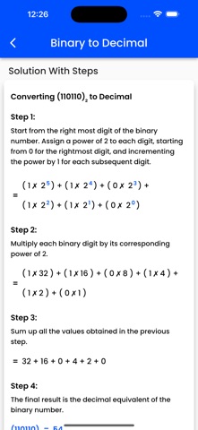 Binary to Decimal Converter Screenshot 2 of 6