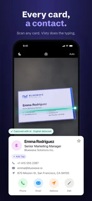 Visty: Business Card Scanner screenshot 3