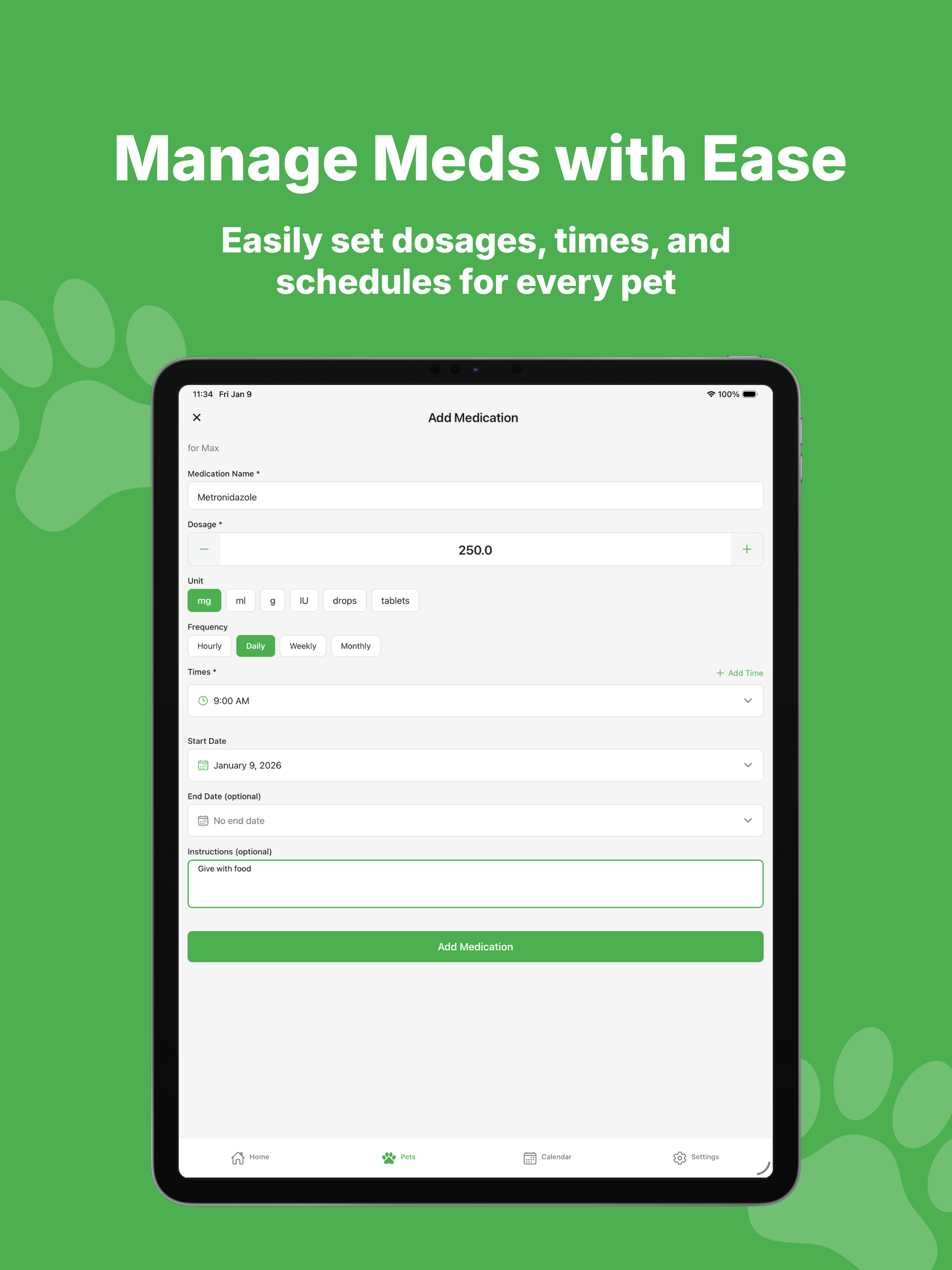 Medpaw: Pet Meds Reminder