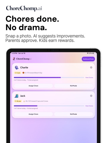 ChoreChomp iPad screenshot