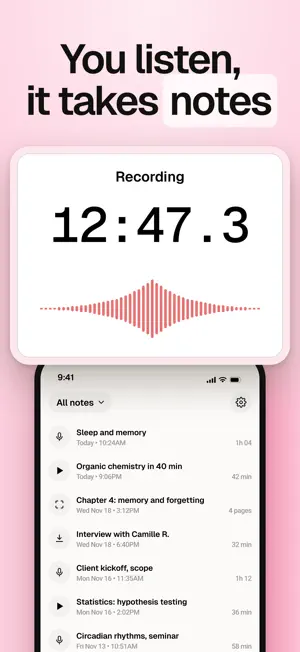 Cosmonote: AI notes & summary screenshot 1