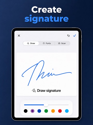 Signature PDF: Fill & Scan iPad screenshot