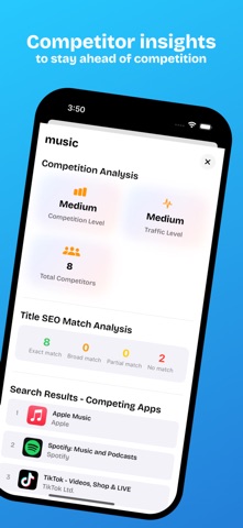 Radar App Keyword Optimization screenshot