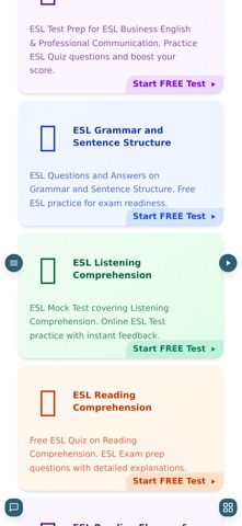 ESL Practice Test Screenshot 1 of 1