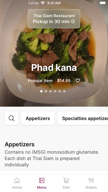 Thai Siam Restaurant To Go