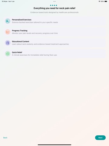 NeckCare iPad screenshot