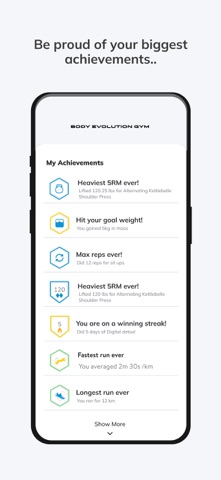 Body Evolution Gym iPhone screenshot