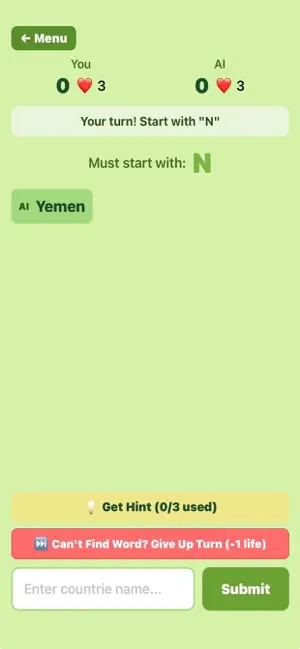 Word-Chaining screenshot 2