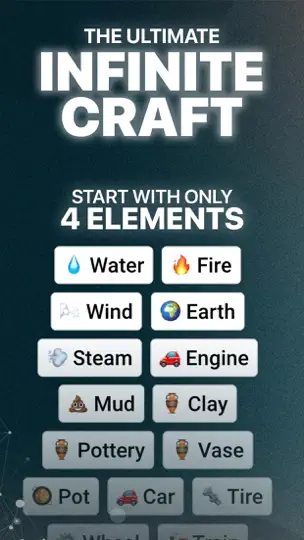 Capture d'écran de Infinite Craft AI Alchemist sur iPhone 2