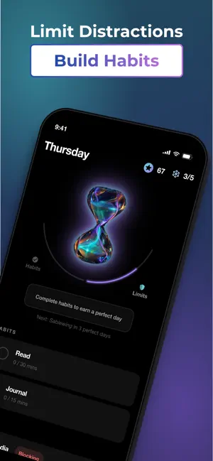 Aurglass: Habits & Screen Time screenshot 1