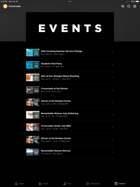 My Crossroads App iPad screenshot 4 - Lifestyle app