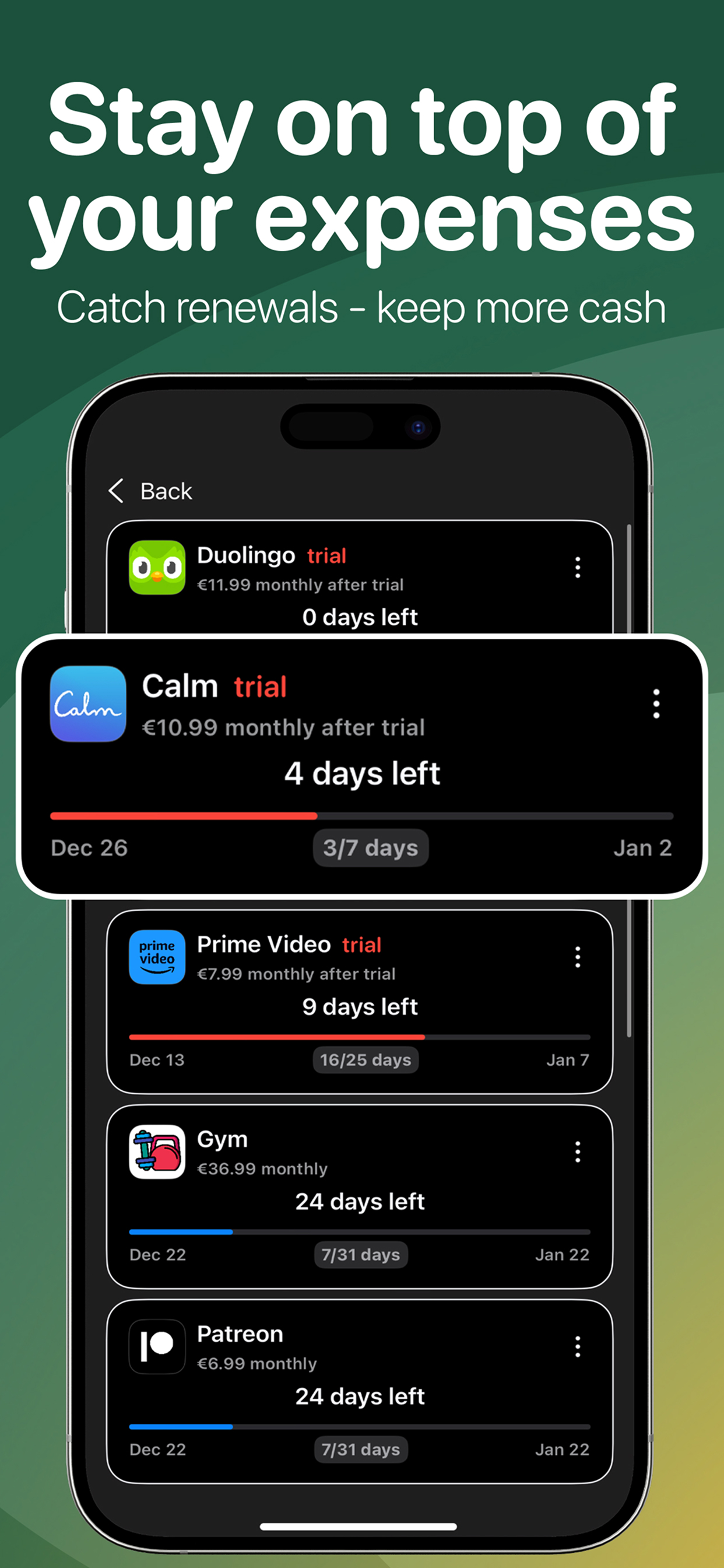 Subscription tracker: 99subs screenshot 4