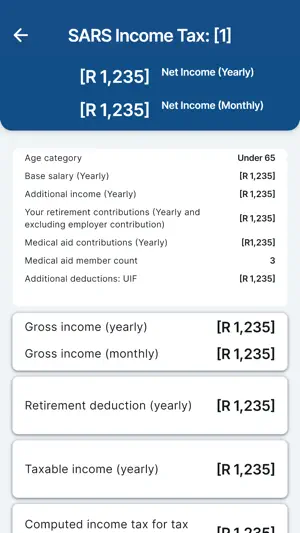 SARS Income Tax Calculator screenshot 2