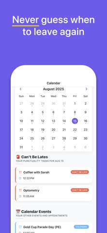 Cant Be Late: Smart Planner iPhone screenshot