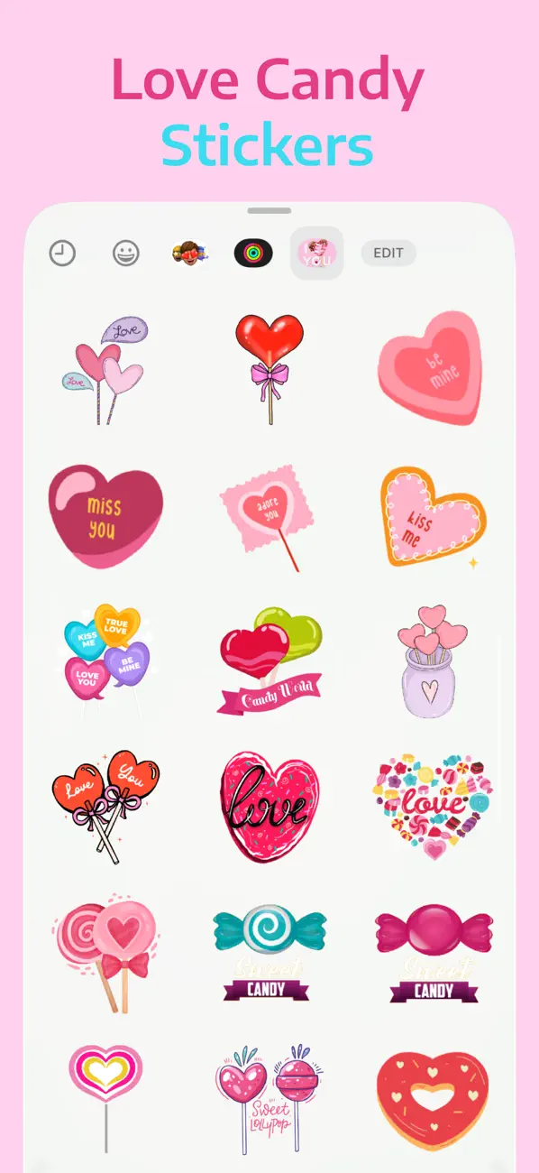 Screenshot #2 pour Love Candy Stickers