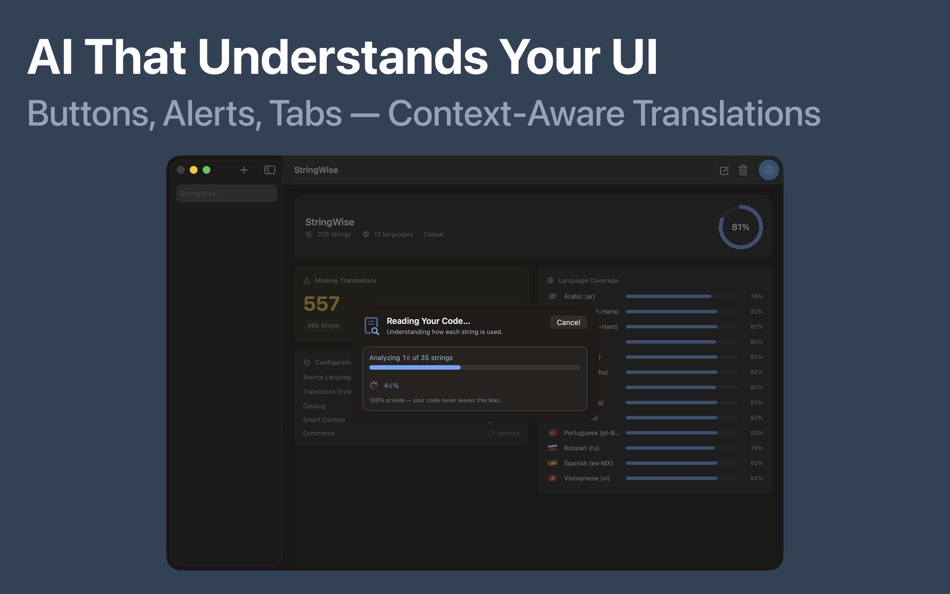 #3. StringWise - App Localization (macOS) De: Kornel Varga