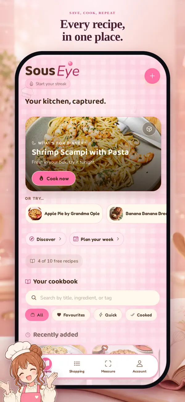 Screenshot #1 pour SousEye: AI Recipe Cook