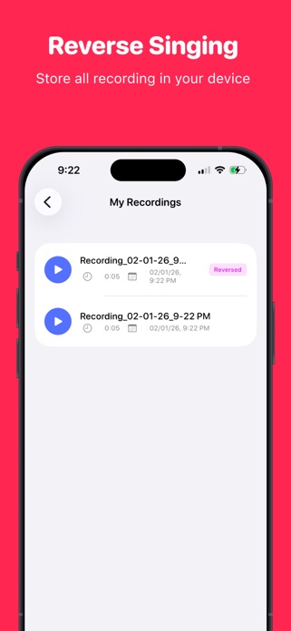Reverse play: Reverse singing Screenshot 3 of 4