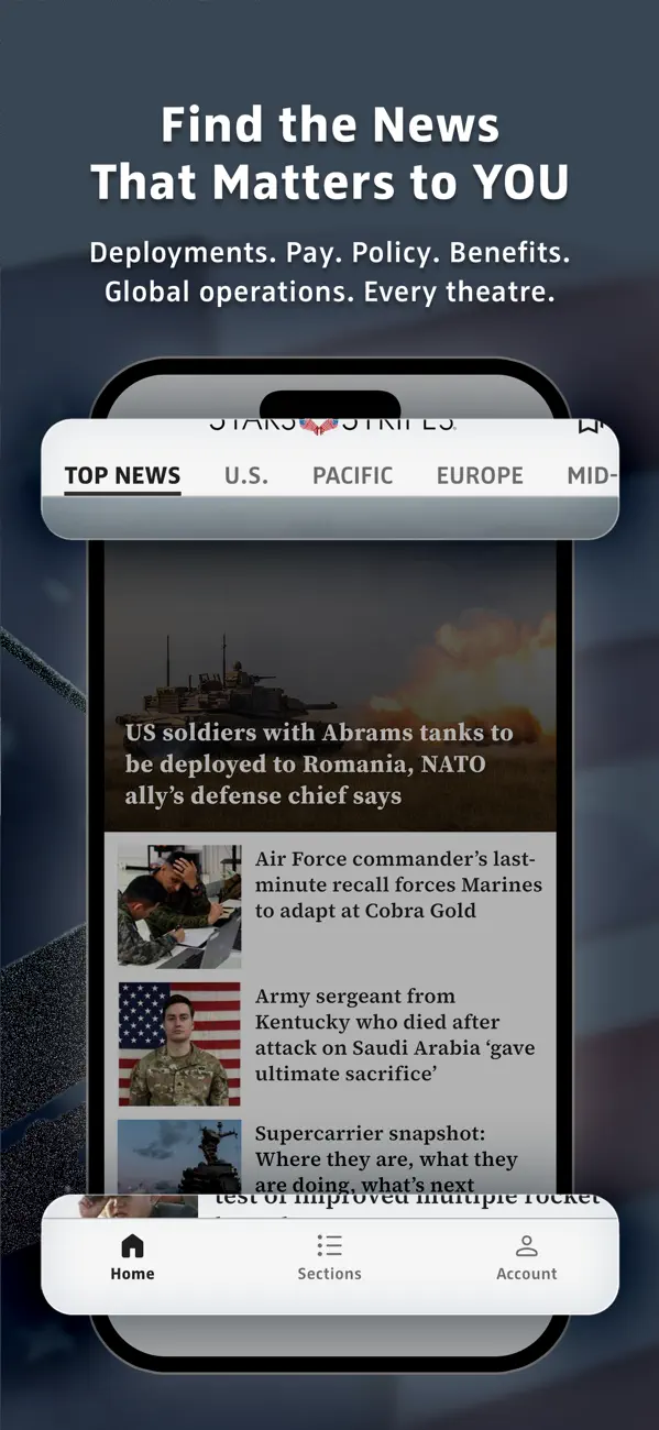 Screenshot #3 pour Stars & Stripes: Military News