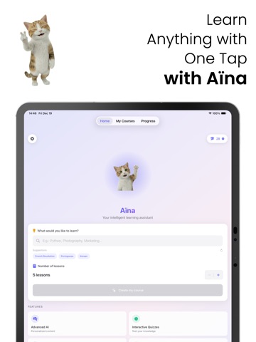 AI Learning - Aïna iPad screenshot