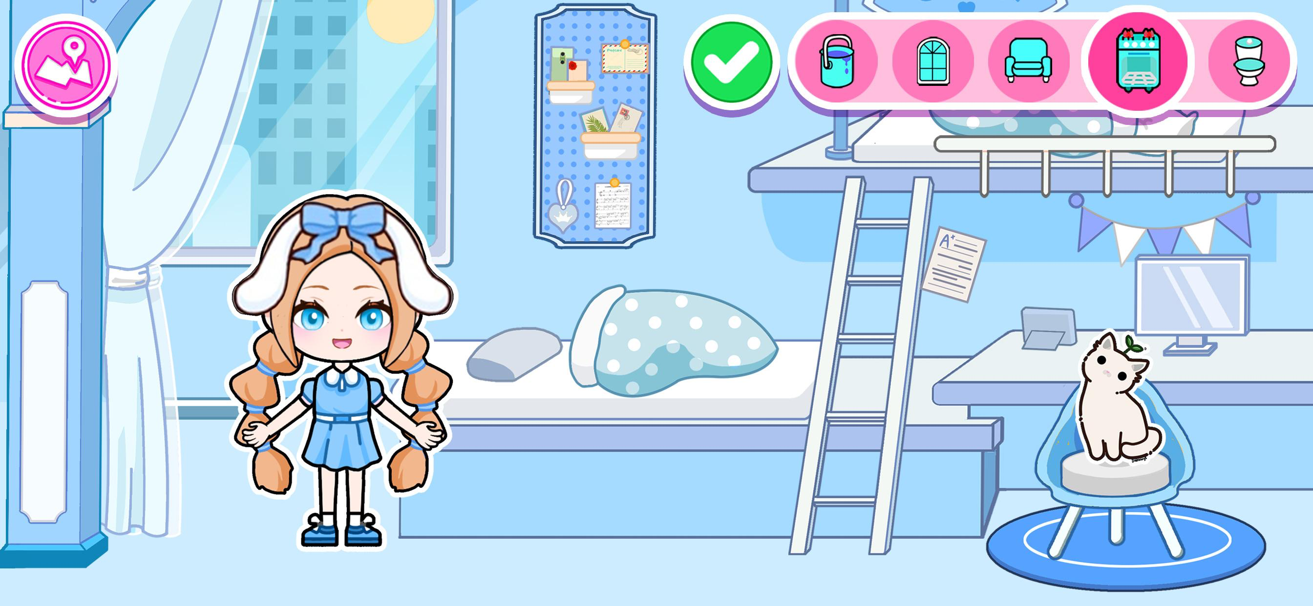 小镇生活世界米加米家公主小屋大全过家家梦想装扮女生解压模拟器