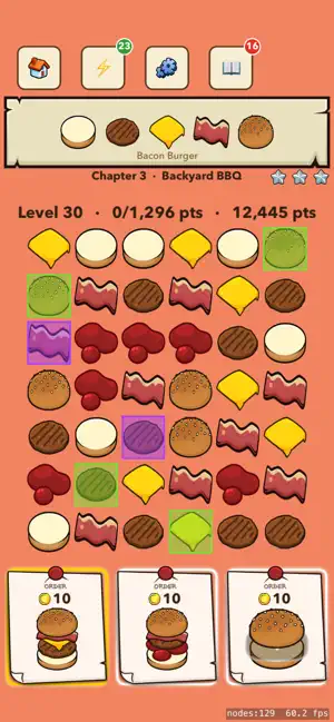 BurgerHero: Puzzle Kitchen screenshot 3