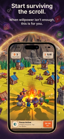 Scroll Survival: Block Apps Screenshot 1 of 9