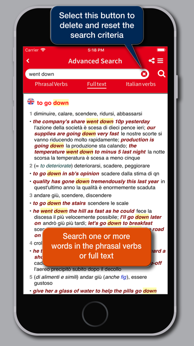 Dizionario dei Phrasal Verbs Screenshot