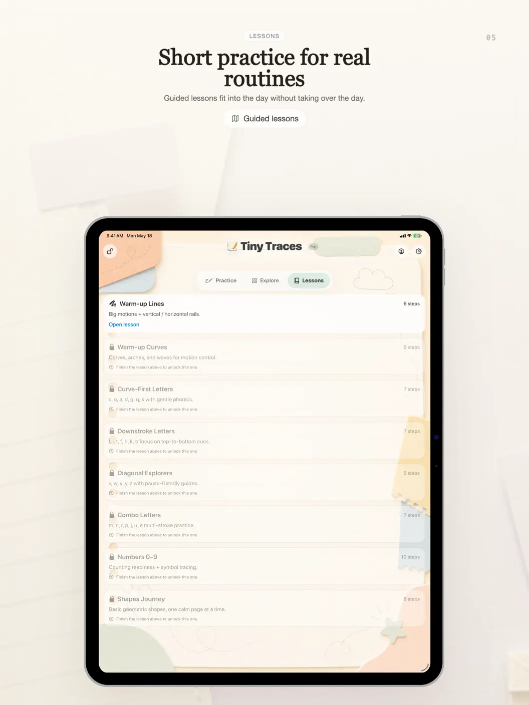 TinyTraces Kids ABC Tracing 儿童字母书写练习应用截图