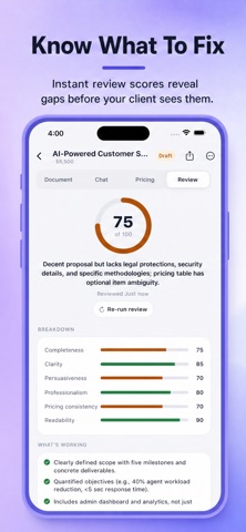 Propel: AI Proposal Writer iPhone screenshot