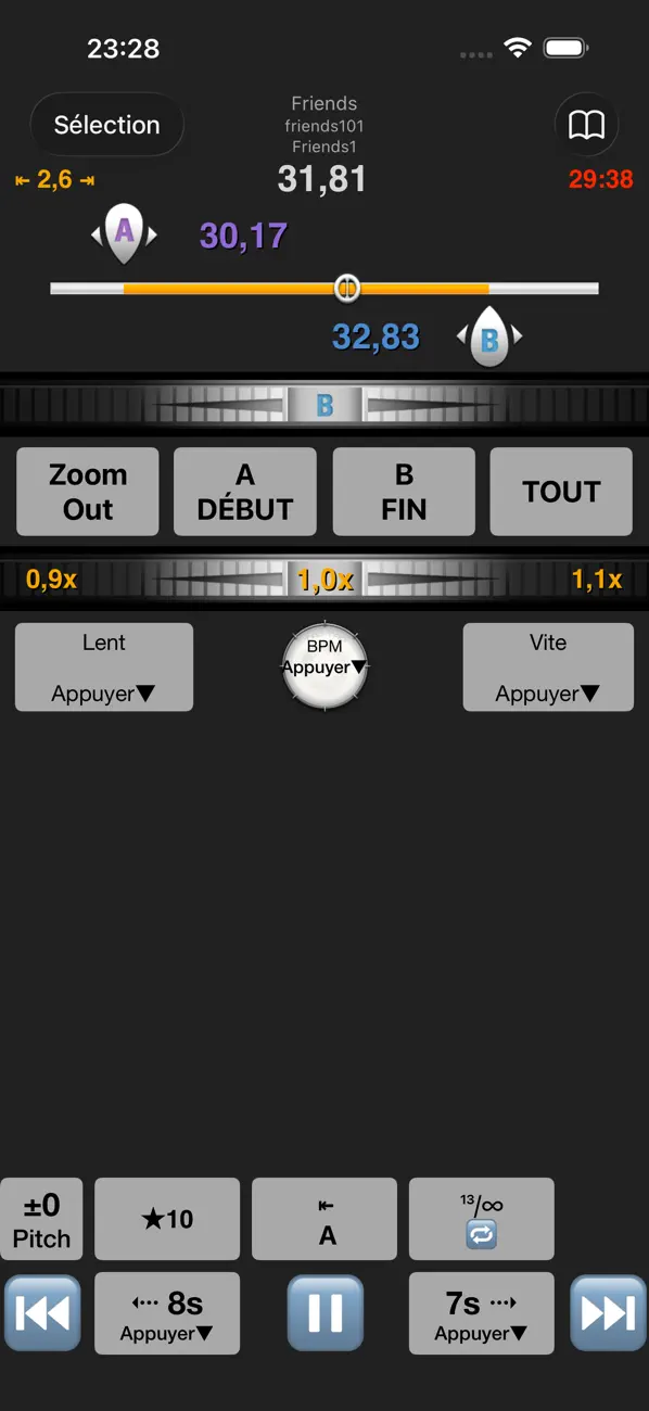 Screenshot #2 pour Loopman! Répéteur de boucle
