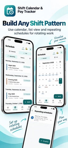 Shift Calendar & Pay Tracker screenshot