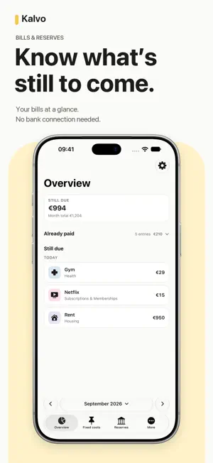 Kalvo: Bill Tracker screenshot 1