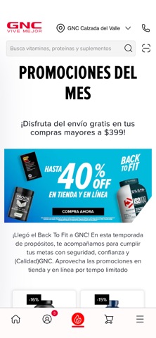 GNC México iPhone screenshot