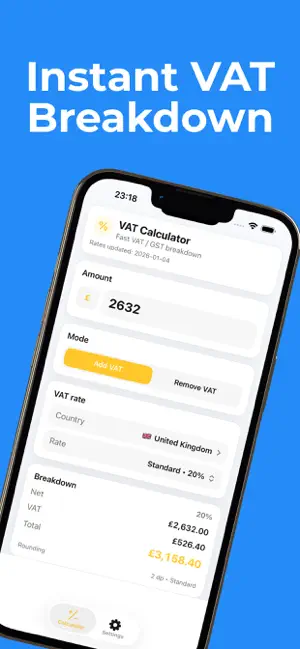 VAT Calc - VAT Calculator screenshot 1