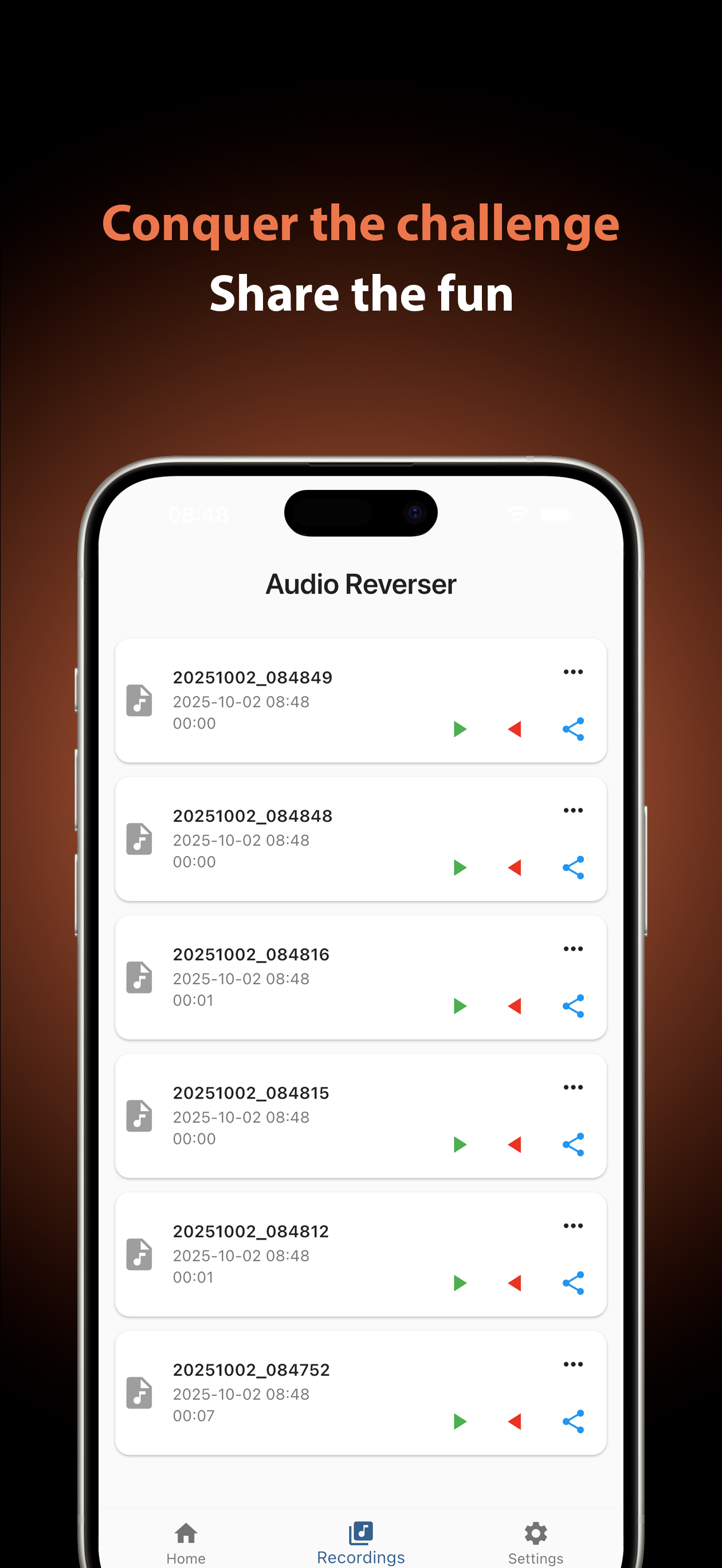Reverse Audio: Reverse Singing screenshot 4