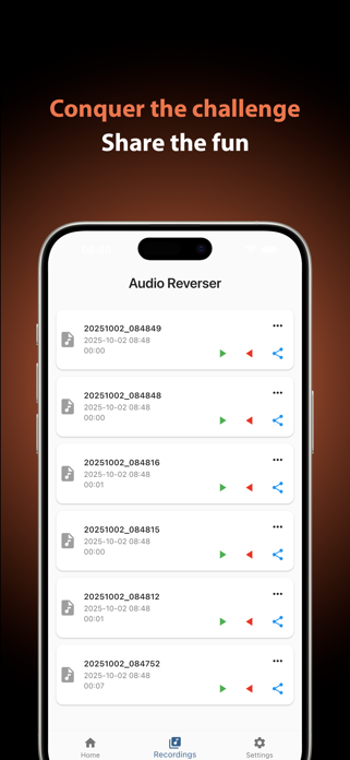 Reverse Audio: Reverse Singing Screenshot 4 of 5