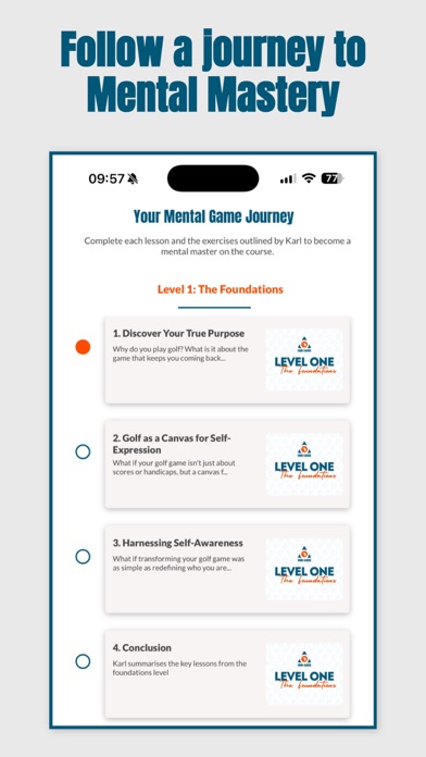 Mind Caddie, Golf Mental Game Screenshot