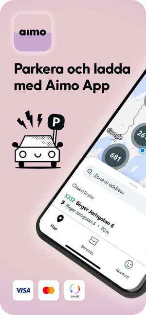 Aimo – parkera & ladda iPhone screenshot 1