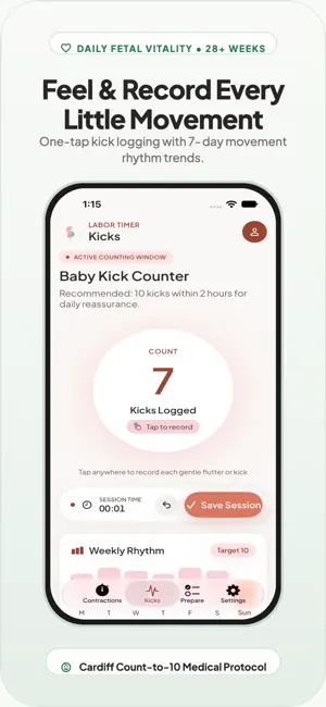 Contraction & Labor Timer: Log screenshot 3
