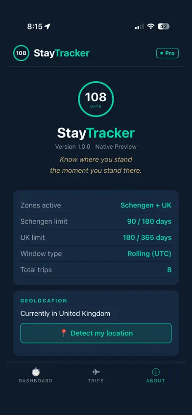 StayTracker: Visa-Free Travel screenshot 5