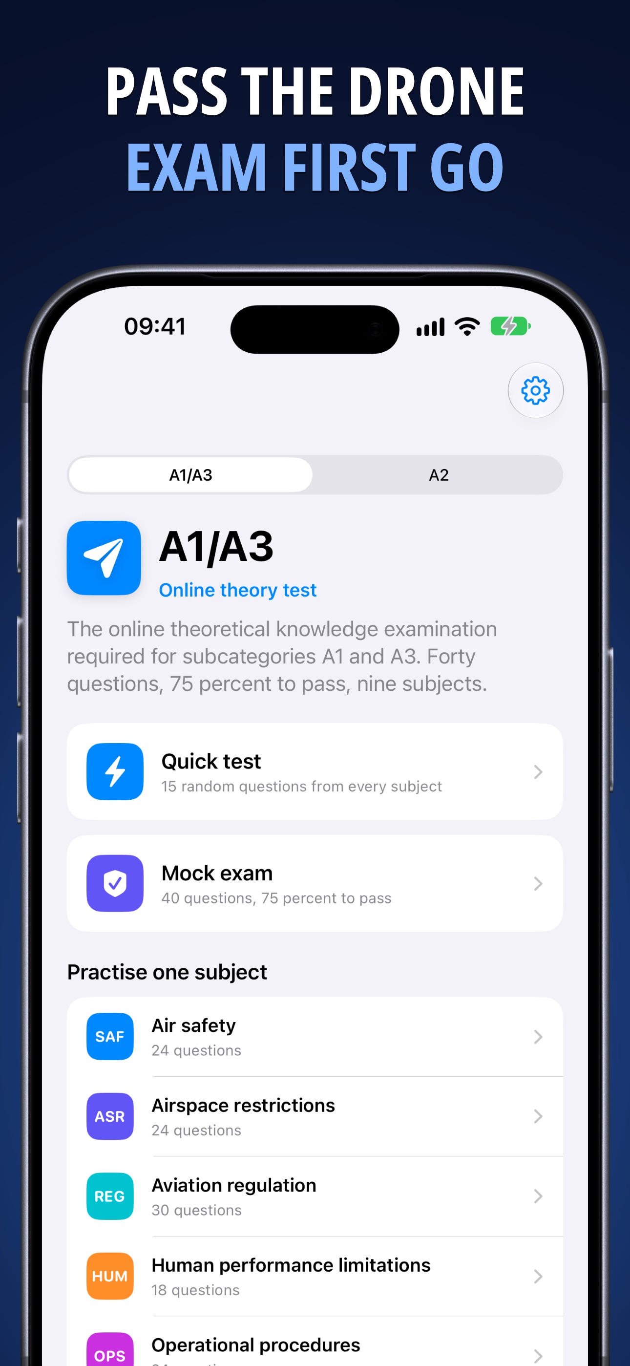 Screenshot 1 of EASA Drone Exam: A1 A3 & A2