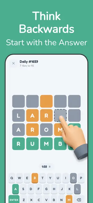 BackWord - Daily Word Puzzle screenshot 1