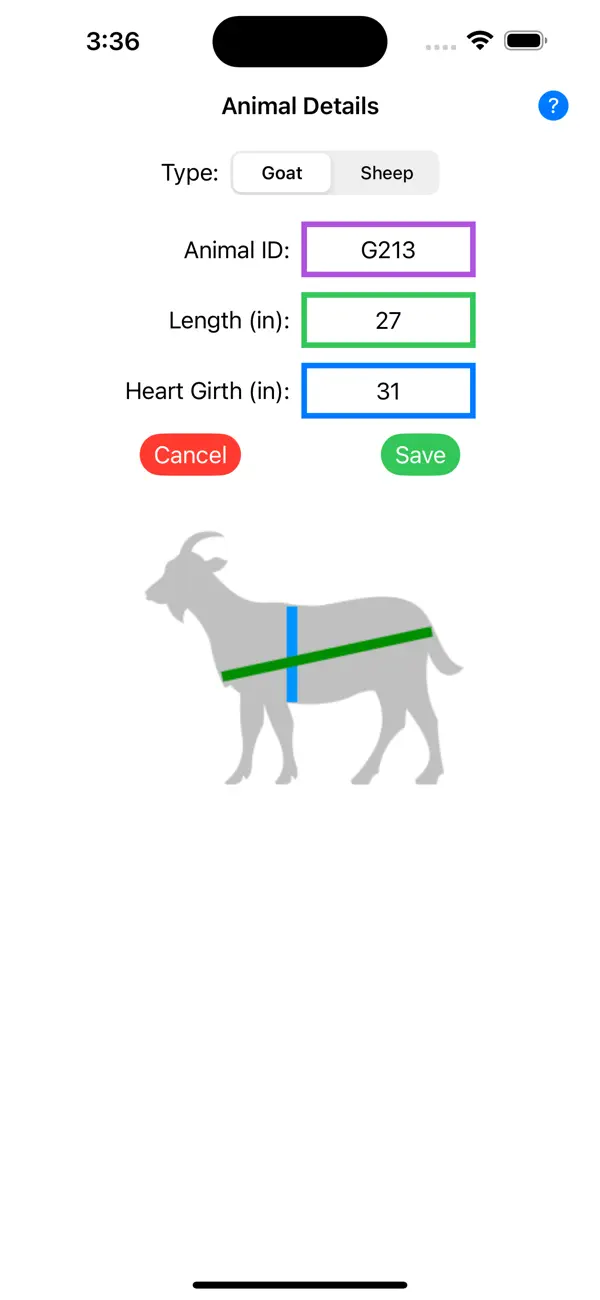 Screenshot #2 pour Goat / Sheep Weight Estimator