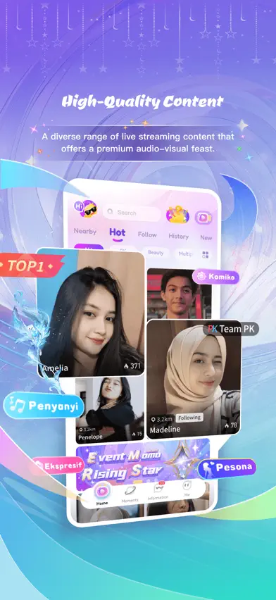 Momo Live -Live Stream & Chat screenshot 1