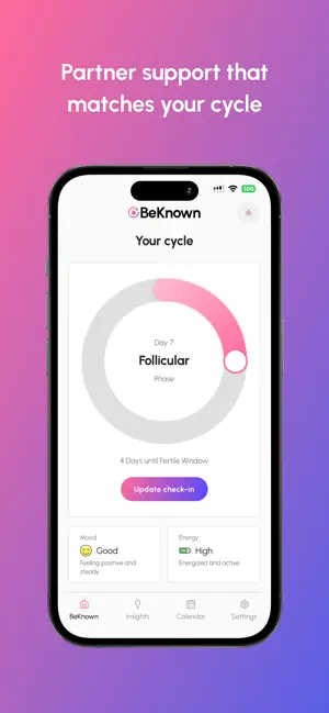 BeKnown: Cycle Partner Support screenshot 1
