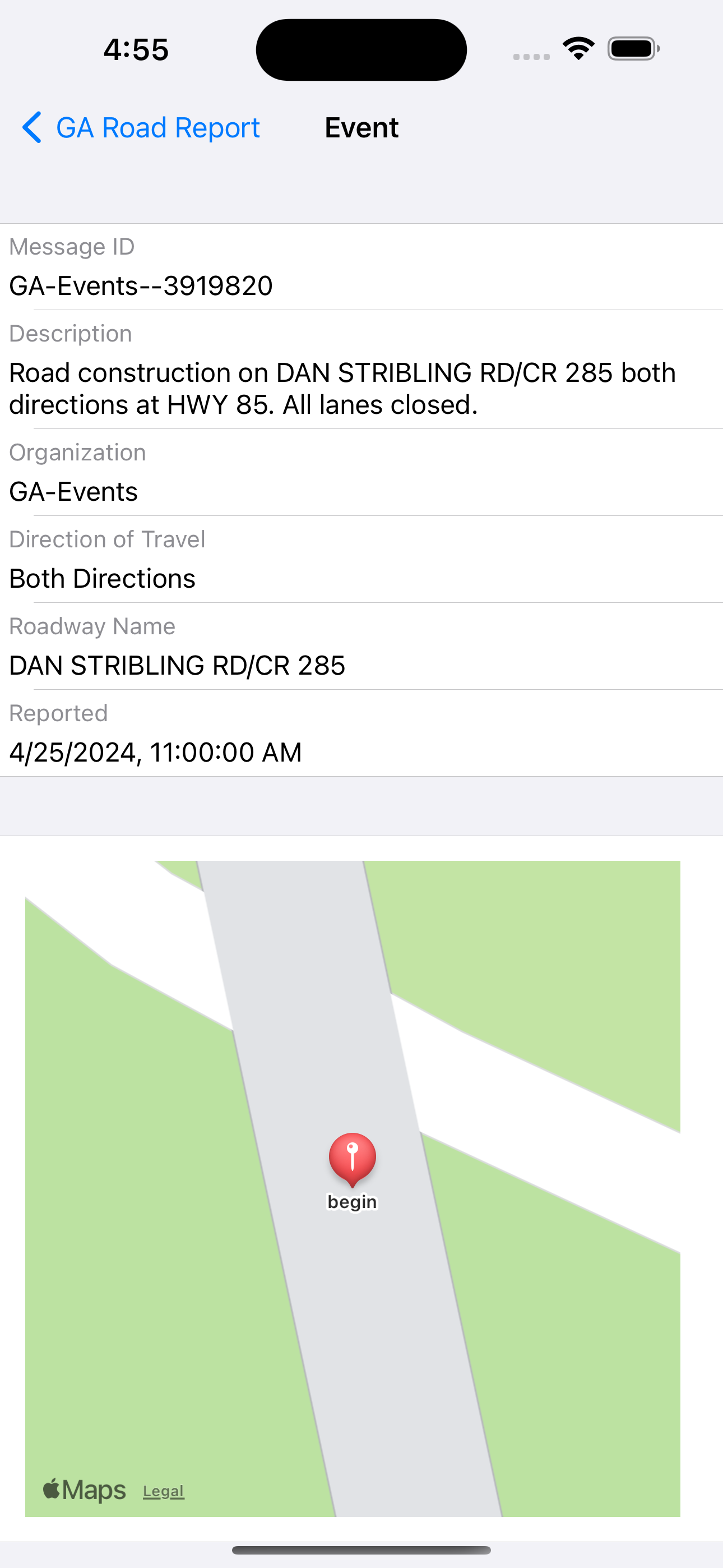 Georgia Road Report