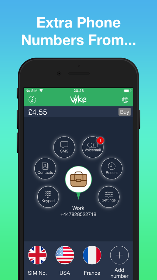 #2. Vyke: Second Phone Number (iOS) 게시자: Vyke Telecoms Limited