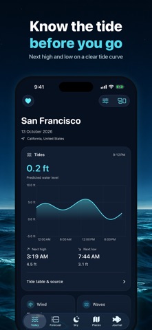SeaWindow: Tide Times & Charts screenshot 1